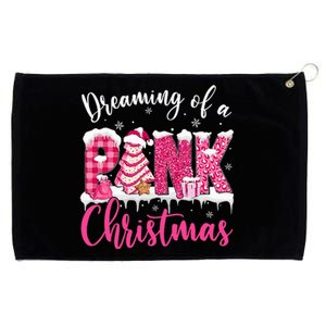 Dreaming Of A Pink Christmas Tree Cakes Xmas Holiday Pajamas Grommeted Golf Towel