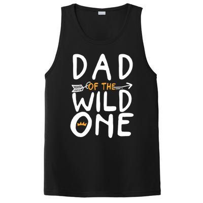 Dad Of A Wild One Funny 1st Birthday First Family Party Funny Gift PosiCharge Competitor Tank