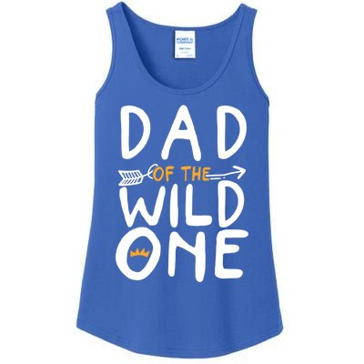 Dad Of A Wild One Funny 1st Birthday First Family Party Funny Gift Ladies Essential Tank