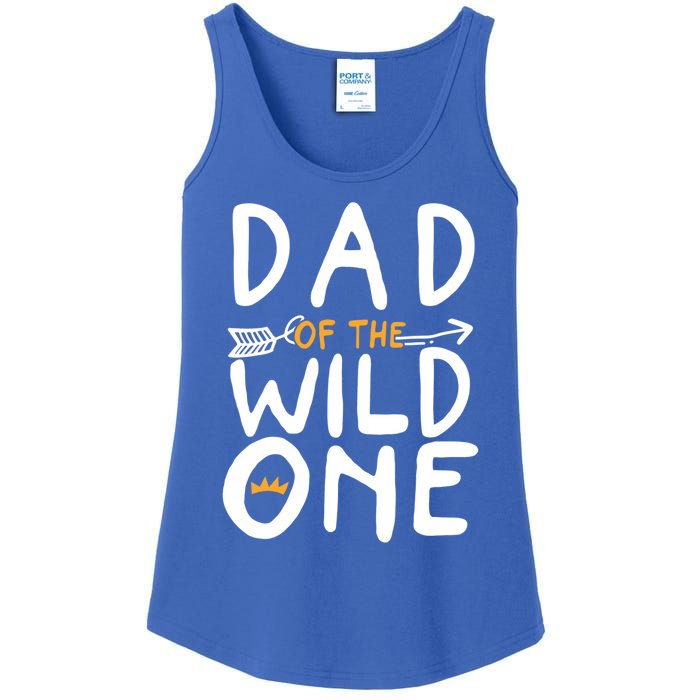 Dad Of A Wild One Funny 1st Birthday First Family Party Funny Gift Ladies Essential Tank