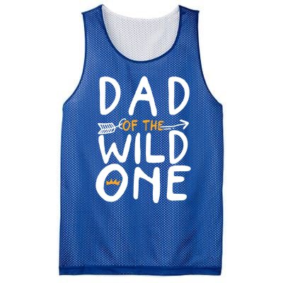 Dad Of A Wild One Funny 1st Birthday First Family Party Funny Gift Mesh Reversible Basketball Jersey Tank