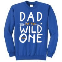 Dad Of A Wild One Funny 1st Birthday First Family Party Funny Gift Tall Sweatshirt