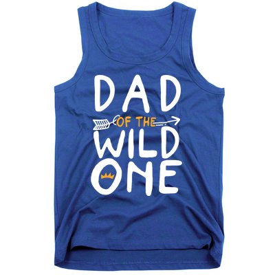 Dad Of A Wild One Funny 1st Birthday First Family Party Funny Gift Tank Top