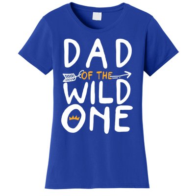 Dad Of A Wild One Funny 1st Birthday First Family Party Funny Gift Women's T-Shirt