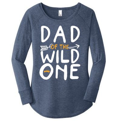 Dad Of A Wild One Funny 1st Birthday First Family Party Funny Gift Women's Perfect Tri Tunic Long Sleeve Shirt