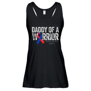 Daddy Of A Warrior CHD Congenital Heart Defect Month Ladies Essential Flowy Tank