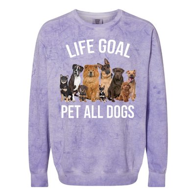 Dogs Of All Kinds Life Goal Pet All Dogs Funny Colorblast Crewneck Sweatshirt