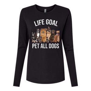 Dogs Of All Kinds Life Goal Pet All Dogs Funny Womens Cotton Relaxed Long Sleeve T-Shirt