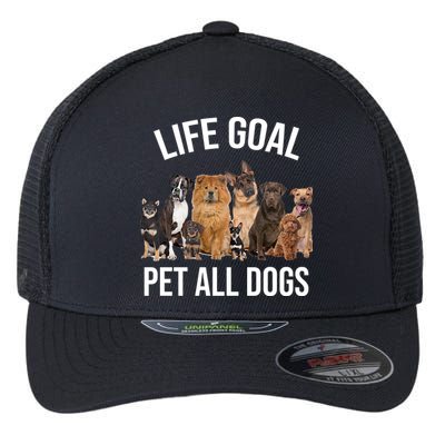 Dogs Of All Kinds Life Goal Pet All Dogs Funny Flexfit Unipanel Trucker Cap