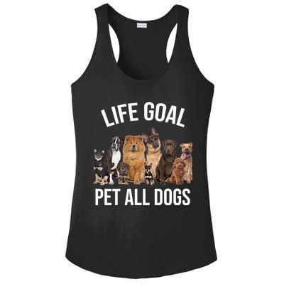 Dogs Of All Kinds Life Goal Pet All Dogs Funny Ladies PosiCharge Competitor Racerback Tank