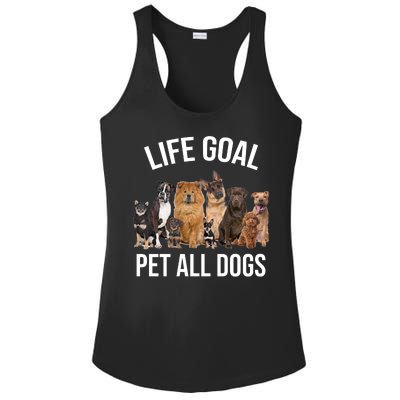 Dogs Of All Kinds Life Goal Pet All Dogs Funny Ladies PosiCharge Competitor Racerback Tank