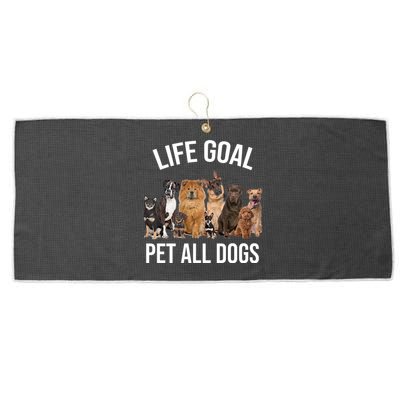 Dogs Of All Kinds Life Goal Pet All Dogs Funny Large Microfiber Waffle Golf Towel