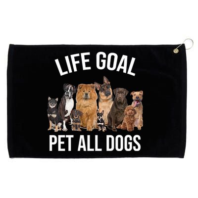 Dogs Of All Kinds Life Goal Pet All Dogs Funny Grommeted Golf Towel