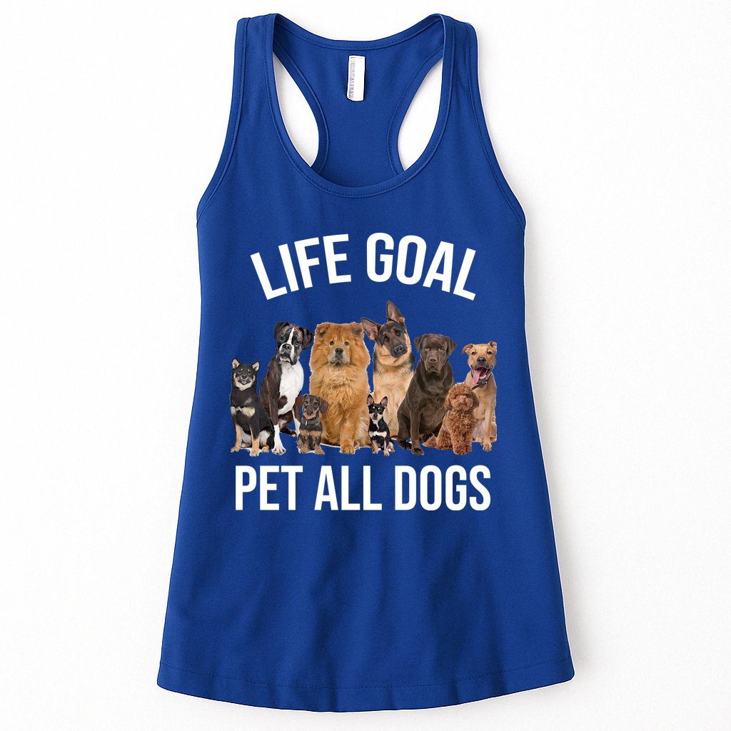Dogs Of All Kinds Life Goal Pet All Dogs Funny Womens Tank Top