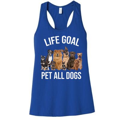 Dogs Of All Kinds Life Goal Pet All Dogs Funny Women's Racerback Tank