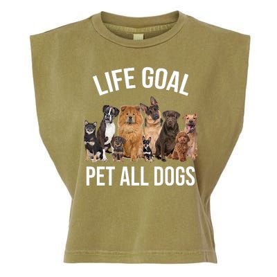 Dogs Of All Kinds Life Goal Pet All Dogs Funny Garment-Dyed Women's Muscle Tee