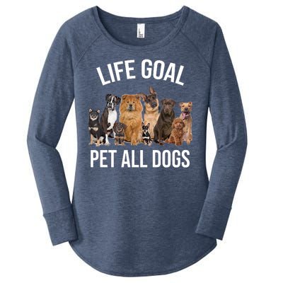 Dogs Of All Kinds Life Goal Pet All Dogs Funny Women's Perfect Tri Tunic Long Sleeve Shirt