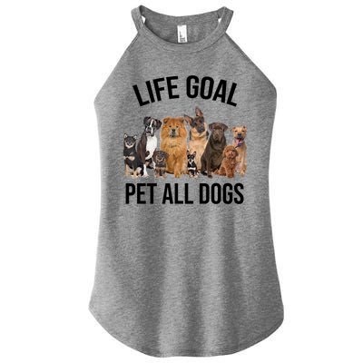 Dogs Of All Kinds Life Goal Pet All Dogs Funny Women's Perfect Tri Rocker Tank