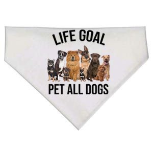 Dogs Of All Kinds Life Goal Pet All Dogs Funny USA-Made Doggie Bandana