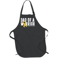 Dad Of A Warrior Childhood Cancer Awareness Full-Length Apron With Pockets