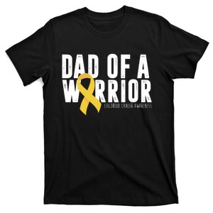 Dad Of A Warrior Childhood Cancer Awareness T-Shirt