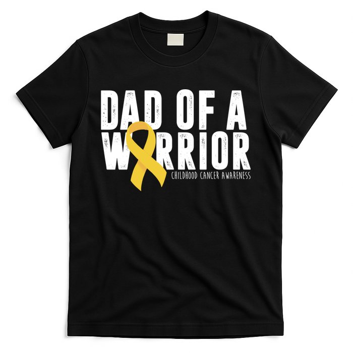 Dad Of A Warrior Childhood Cancer Awareness T-Shirt