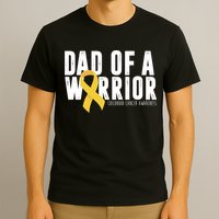 Dad Of A Warrior Childhood Cancer Awareness T-Shirt