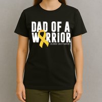 Dad Of A Warrior Childhood Cancer Awareness T-Shirt