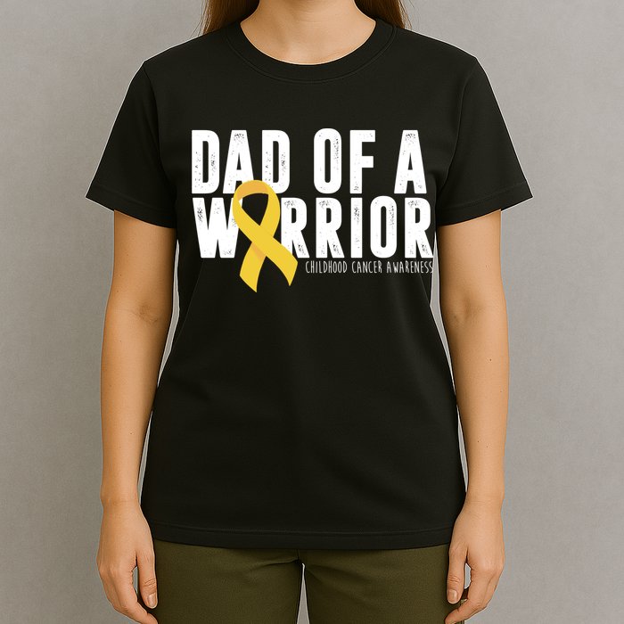 Dad Of A Warrior Childhood Cancer Awareness T-Shirt