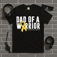 Dad Of A Warrior Childhood Cancer Awareness T-Shirt
