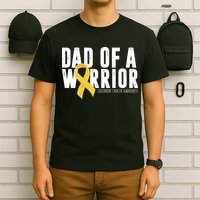 Dad Of A Warrior Childhood Cancer Awareness T-Shirt