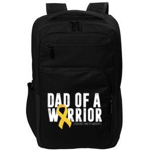 Dad Of A Warrior Childhood Cancer Awareness Impact Tech Backpack