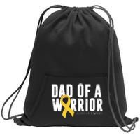 Dad Of A Warrior Childhood Cancer Awareness Sweatshirt Cinch Pack Bag