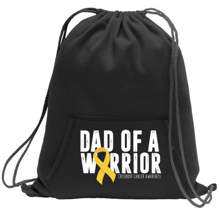 Dad Of A Warrior Childhood Cancer Awareness Sweatshirt Cinch Pack Bag