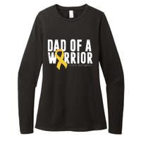 Dad Of A Warrior Childhood Cancer Awareness Womens CVC Long Sleeve Shirt