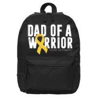 Dad Of A Warrior Childhood Cancer Awareness 16 in Basic Backpack