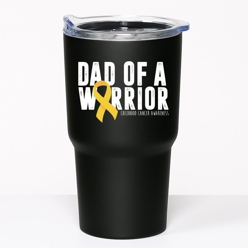 Dad Of A Warrior Childhood Cancer Awareness Tumbler