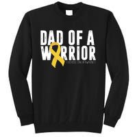 Dad Of A Warrior Childhood Cancer Awareness Tall Sweatshirt