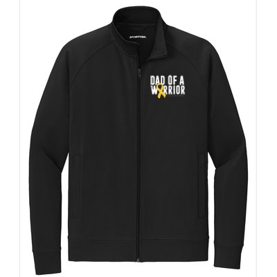 Dad Of A Warrior Childhood Cancer Awareness Stretch Full-Zip Cadet Jacket