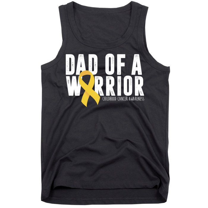 Dad Of A Warrior Childhood Cancer Awareness Tank Top