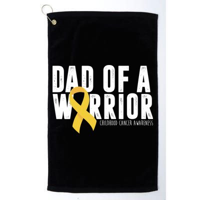Dad Of A Warrior Childhood Cancer Awareness Golf Towel