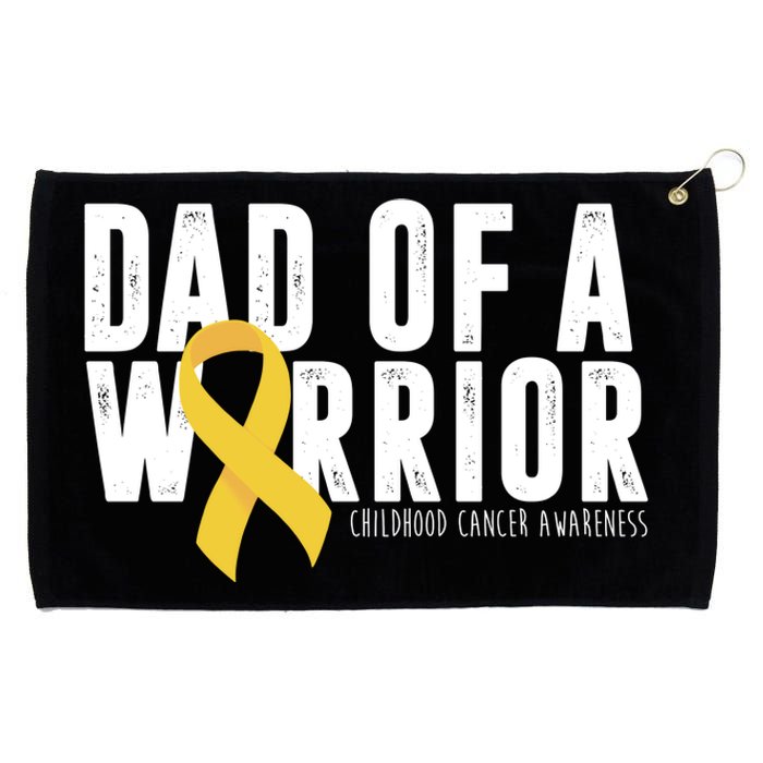 Dad Of A Warrior Childhood Cancer Awareness Grommeted Golf Towel