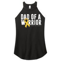 Dad Of A Warrior Childhood Cancer Awareness Women's Perfect Tri Rocker Tank