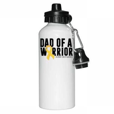 Dad Of A Warrior Childhood Cancer Awareness Aluminum Water Bottle