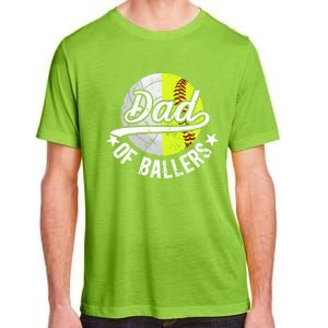 Dad Of Ballers Proud Volleyball Softball Dad Gift Adult ChromaSoft Performance T-Shirt