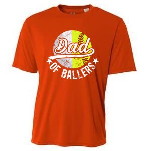 Dad Of Ballers Proud Volleyball Softball Dad Gift Cooling Performance Crew T-Shirt