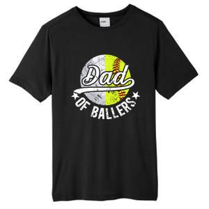 Dad Of Ballers Proud Volleyball Softball Dad Gift Tall Fusion ChromaSoft Performance T-Shirt