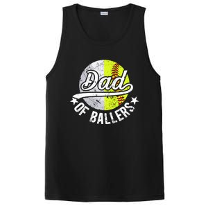 Dad Of Ballers Proud Volleyball Softball Dad Gift PosiCharge Competitor Tank