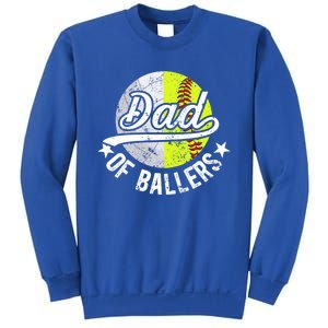 Dad Of Ballers Proud Volleyball Softball Dad Gift Sweatshirt