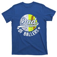 Dad Of Ballers Proud Volleyball Softball Dad Gift T-Shirt